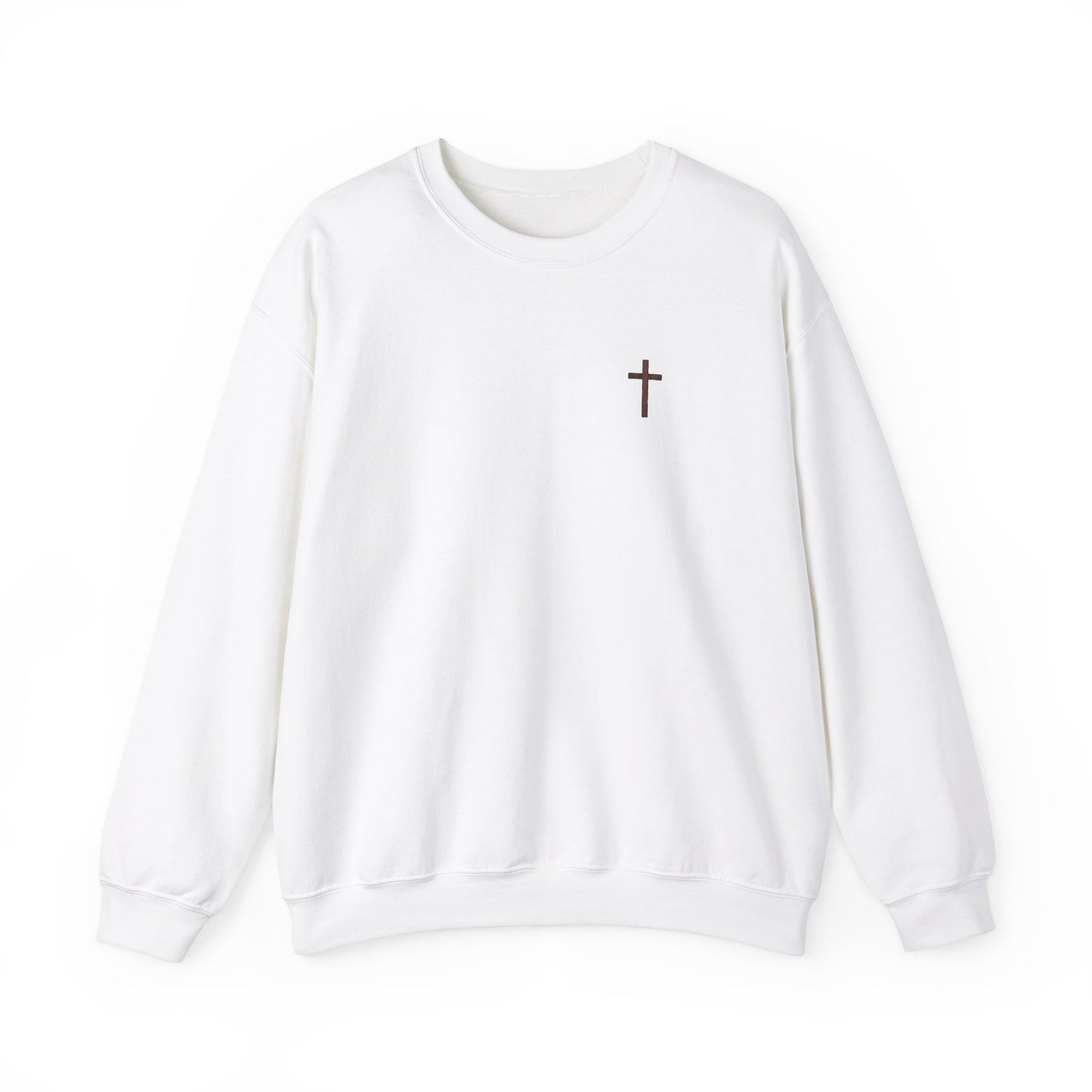 QR Code Unisex Heavy Blend™ Crewneck Sweatshirt - Says, "Jesus Loves You :)"