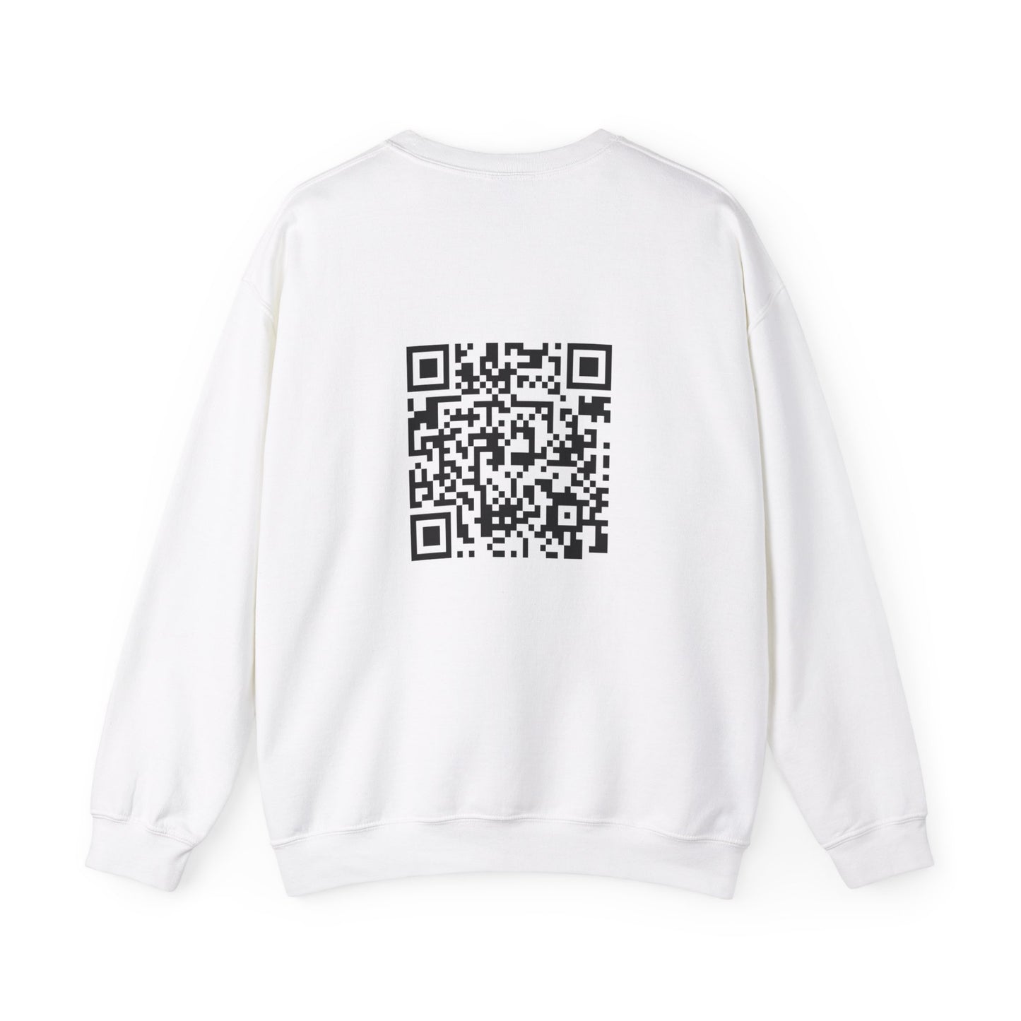 QR Code Unisex Heavy Blend™ Crewneck Sweatshirt - Says, "Jesus Loves You :)"
