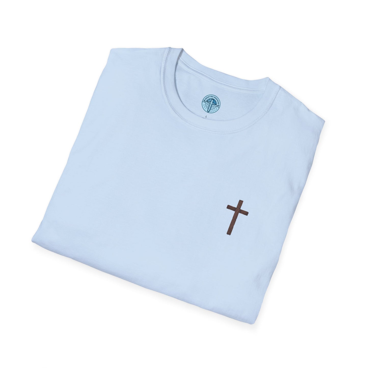 QR Code Unisex Softstyle T-Shirt - Says, "Jesus Loves You :)"