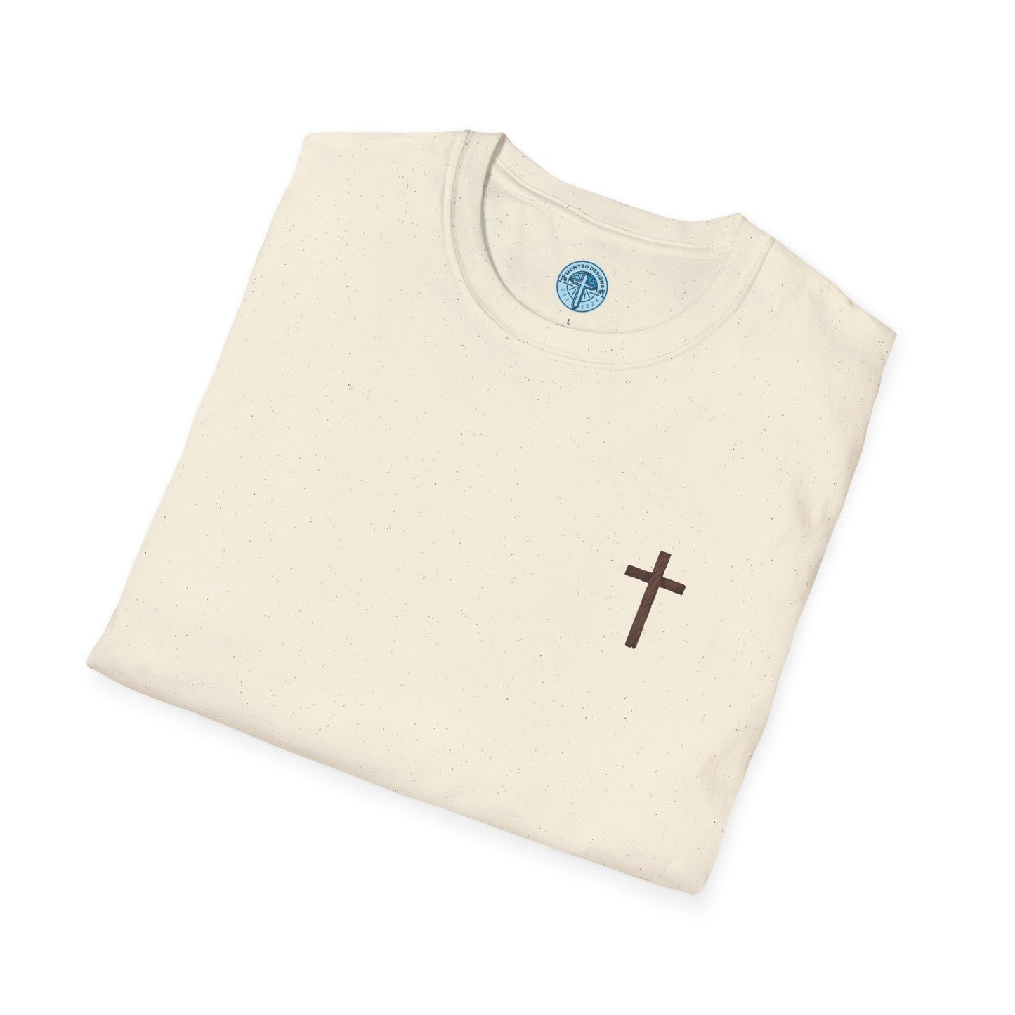 QR Code Unisex Softstyle T-Shirt - Says, "Jesus Loves You :)"