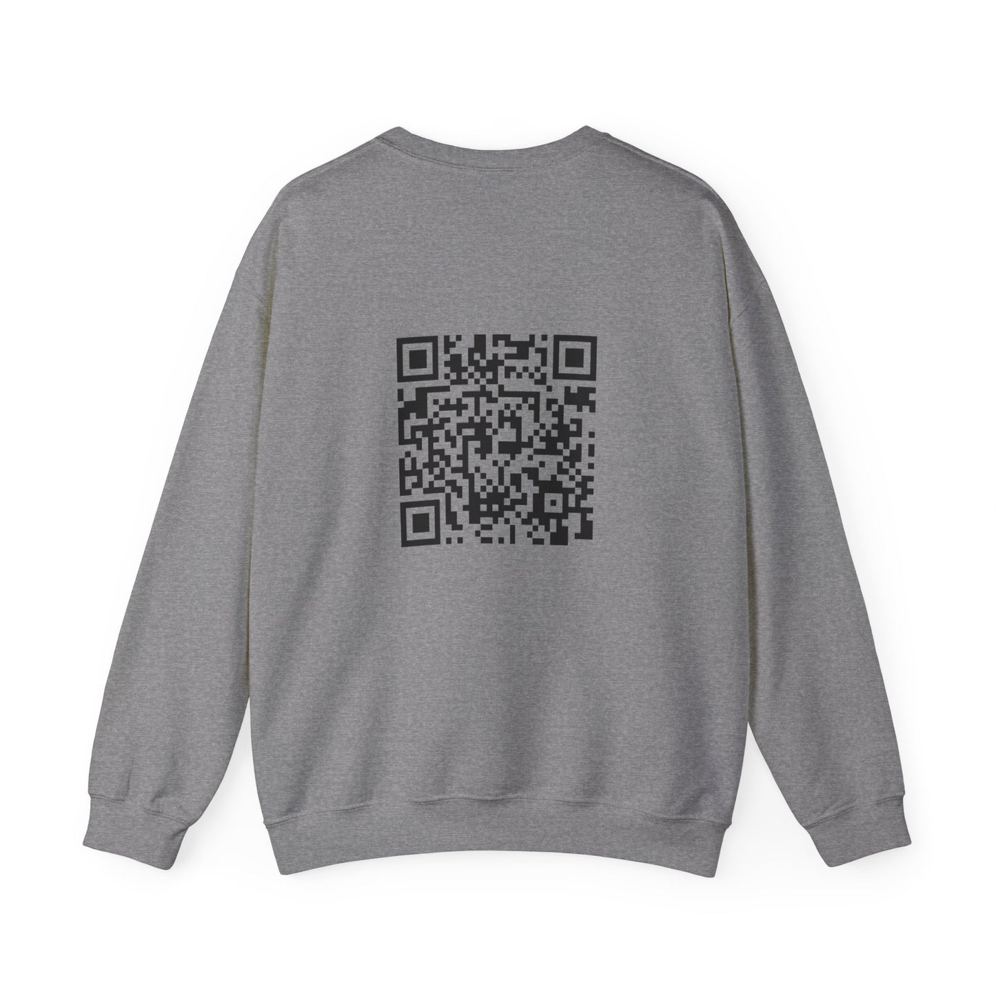 QR Code Unisex Heavy Blend™ Crewneck Sweatshirt - Says, "Jesus Loves You :)"