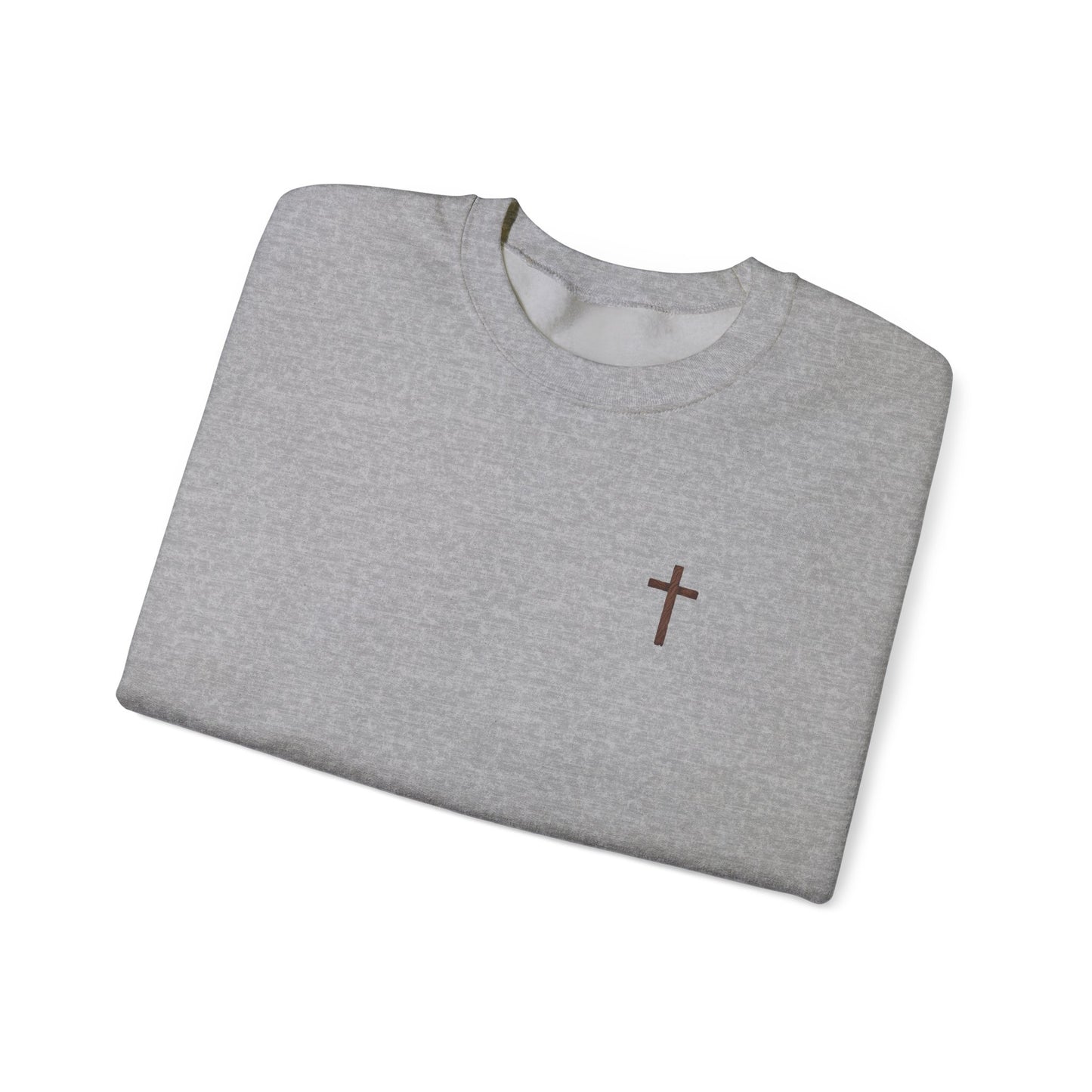 QR Code Unisex Heavy Blend™ Crewneck Sweatshirt - Says, "Jesus Loves You :)"