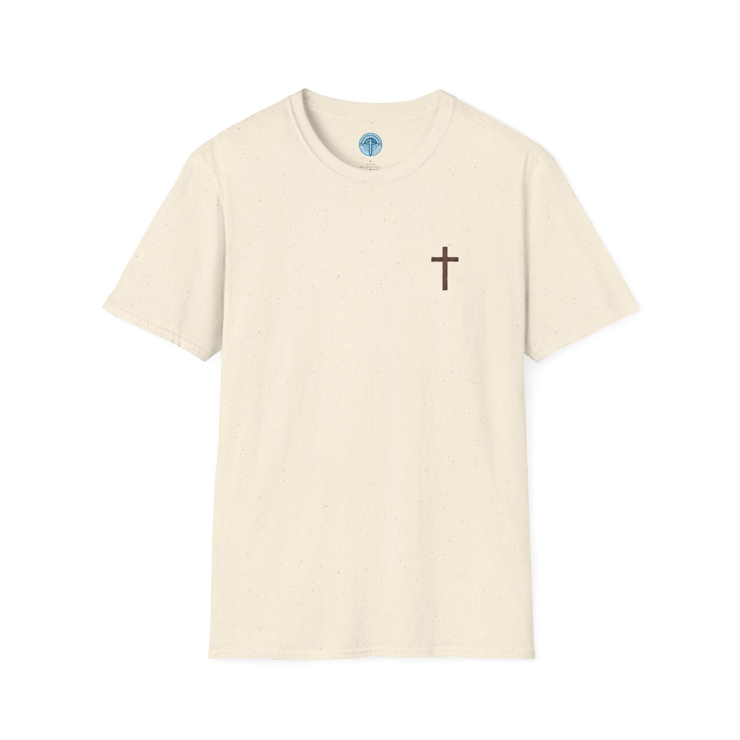 QR Code Unisex Softstyle T-Shirt - Says, "Jesus Loves You :)"