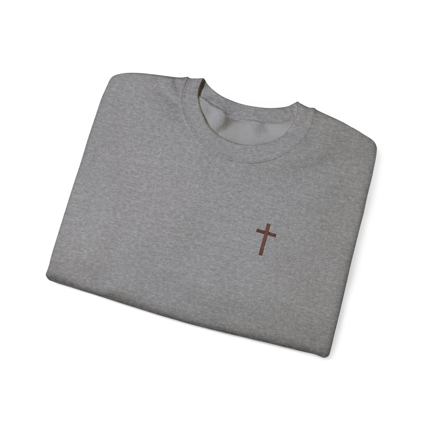 QR Code Unisex Heavy Blend™ Crewneck Sweatshirt - Says, "Jesus Loves You :)"