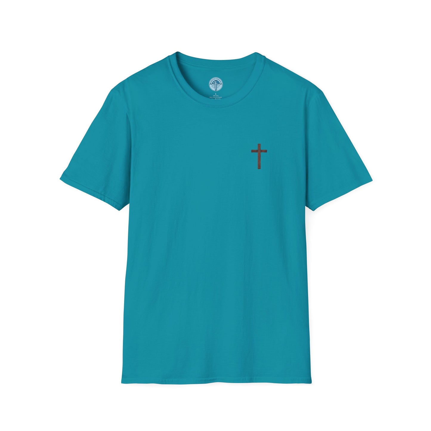 QR Code Unisex Softstyle T-Shirt - Says, "Jesus Loves You :)"