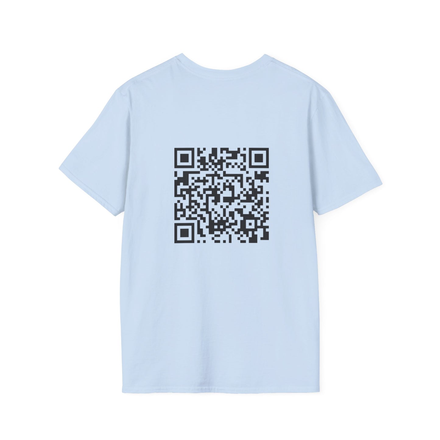 QR Code Unisex Softstyle T-Shirt - Says, "Jesus Loves You :)"