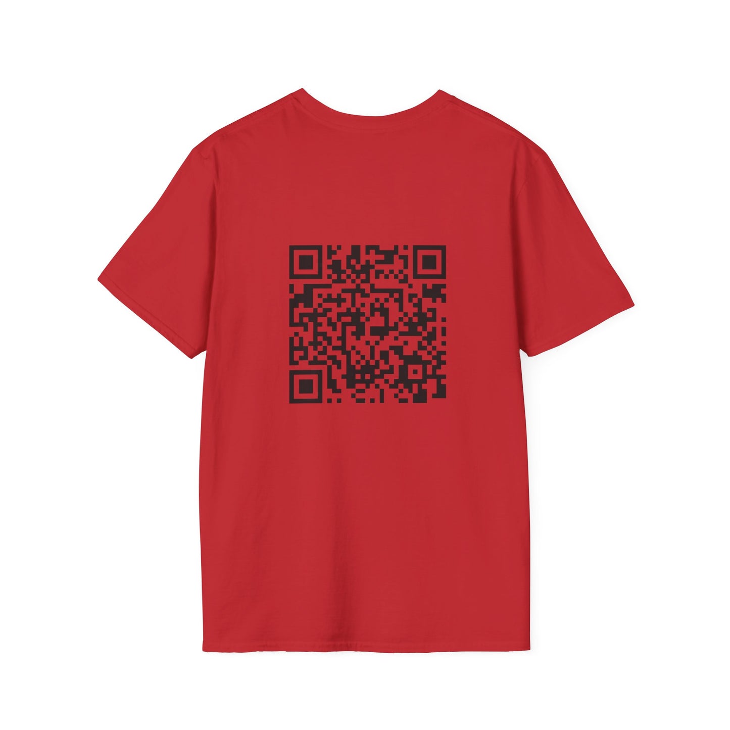 QR Code Unisex Softstyle T-Shirt - Says, "Jesus Loves You :)"