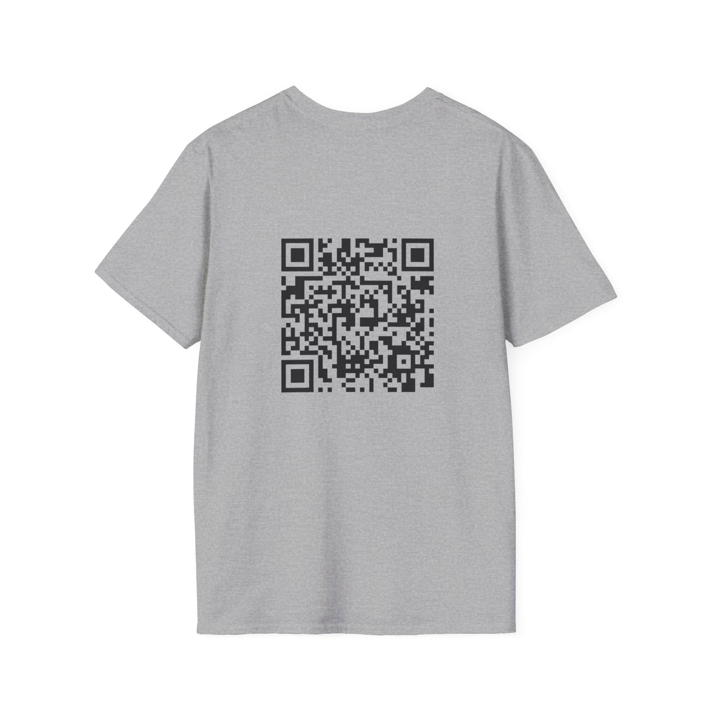 QR Code Unisex Softstyle T-Shirt - Says, "Jesus Loves You :)"