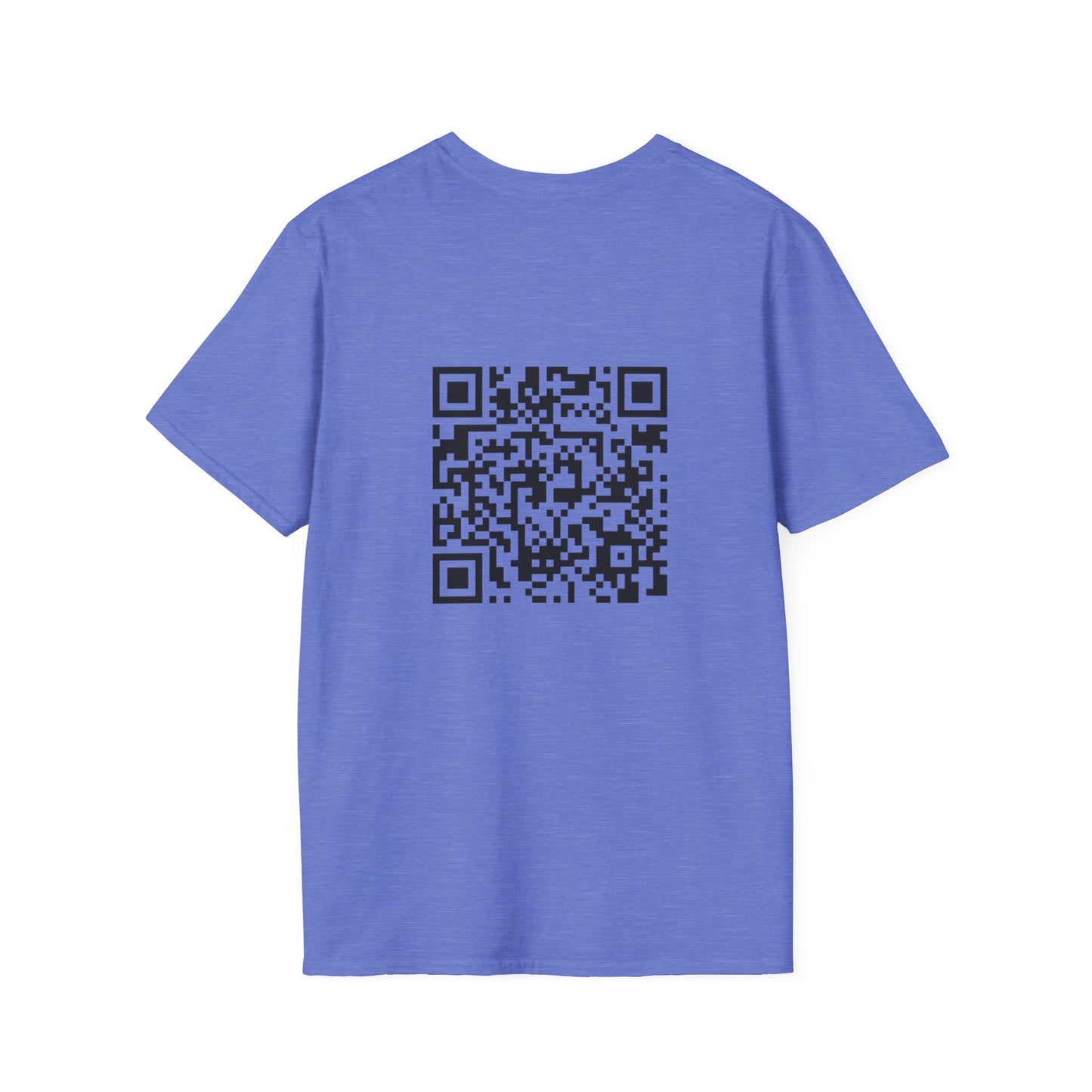 QR Code Unisex Softstyle T-Shirt - Says, "Jesus Loves You :)"