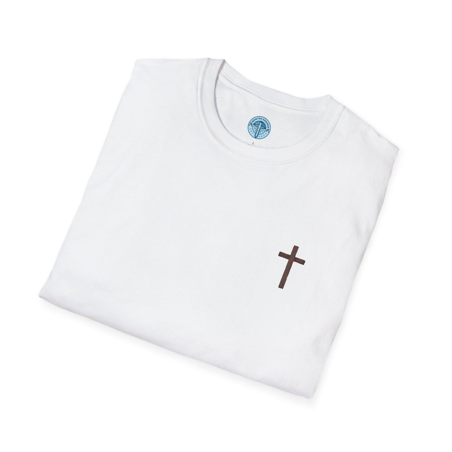 QR Code Unisex Softstyle T-Shirt - Says, "Jesus Loves You :)"