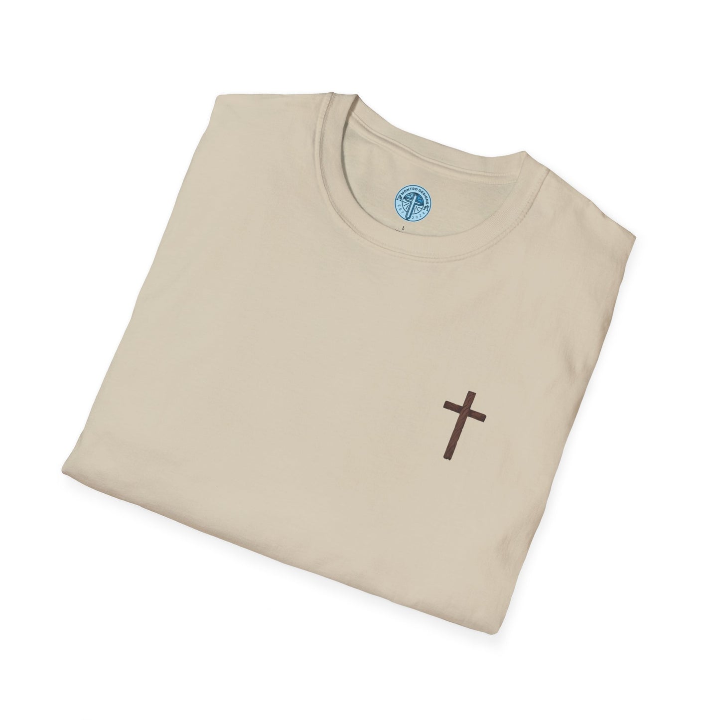 QR Code Unisex Softstyle T-Shirt - Says, "Jesus Loves You :)"