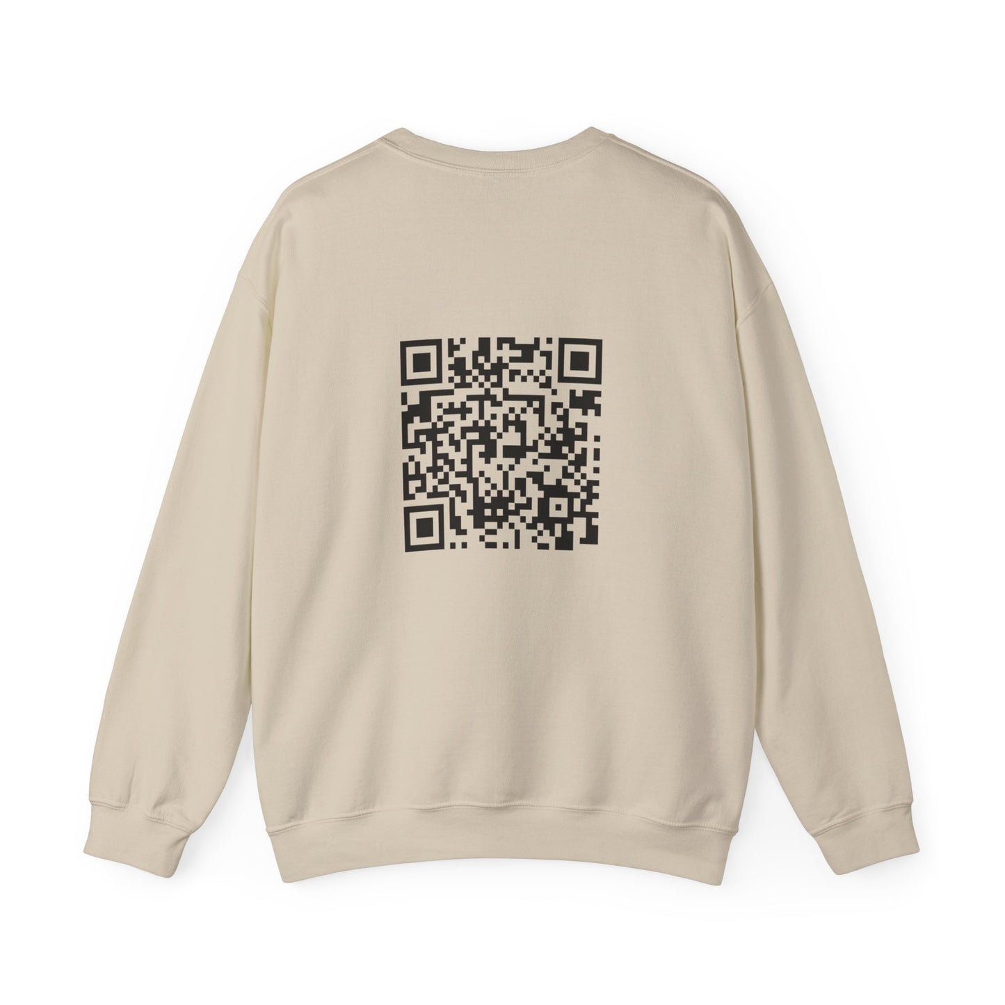 QR Code Unisex Heavy Blend™ Crewneck Sweatshirt - Says, "Jesus Loves You :)"