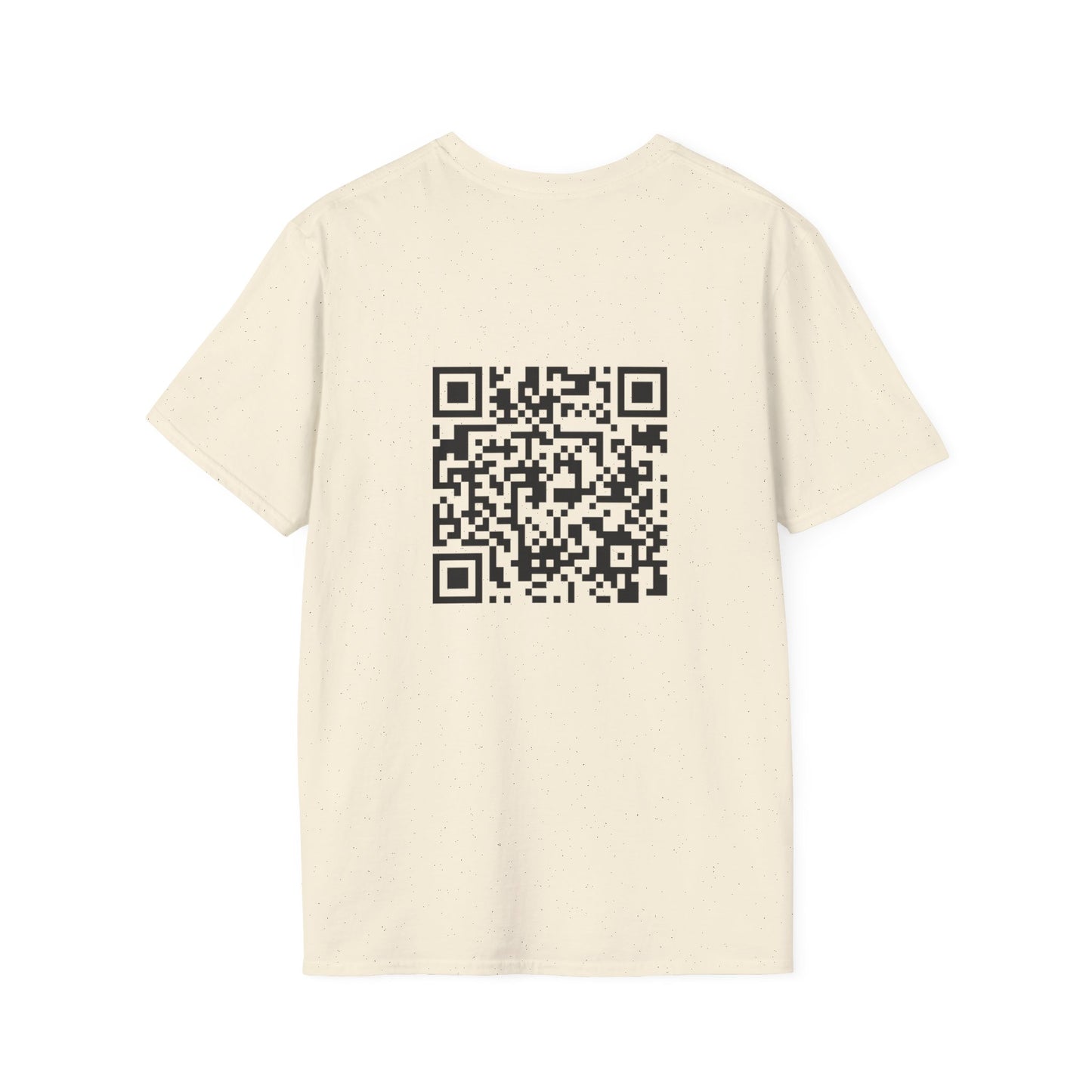 QR Code Unisex Softstyle T-Shirt - Says, "Jesus Loves You :)"