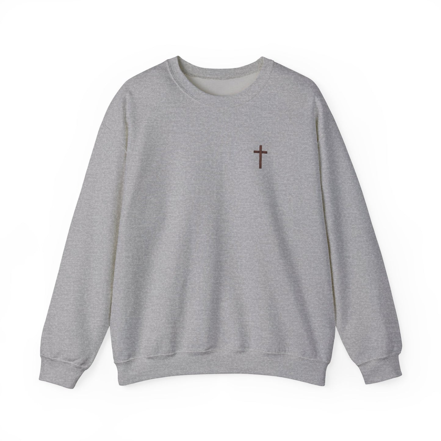 QR Code Unisex Heavy Blend™ Crewneck Sweatshirt - Says, "Jesus Loves You :)"