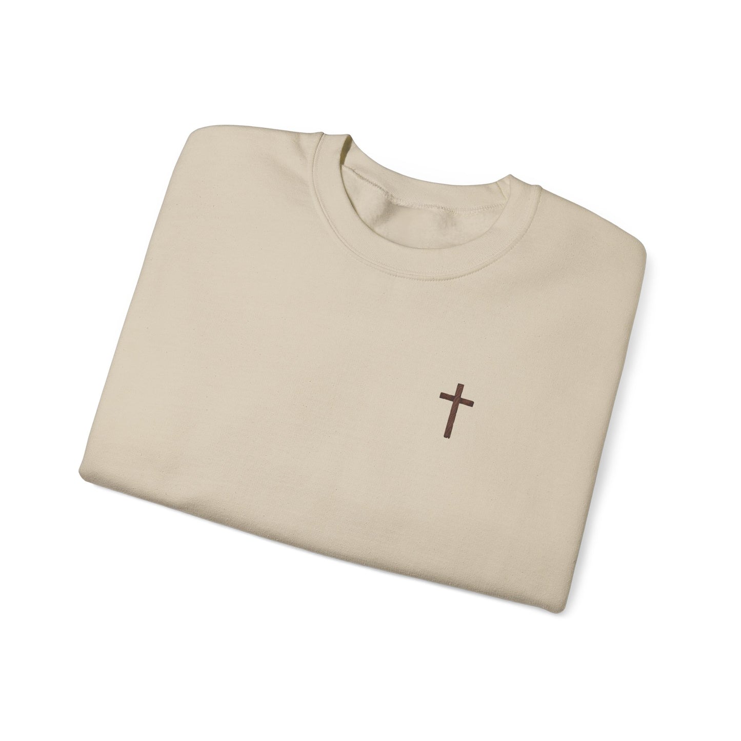 QR Code Unisex Heavy Blend™ Crewneck Sweatshirt - Says, "Jesus Loves You :)"