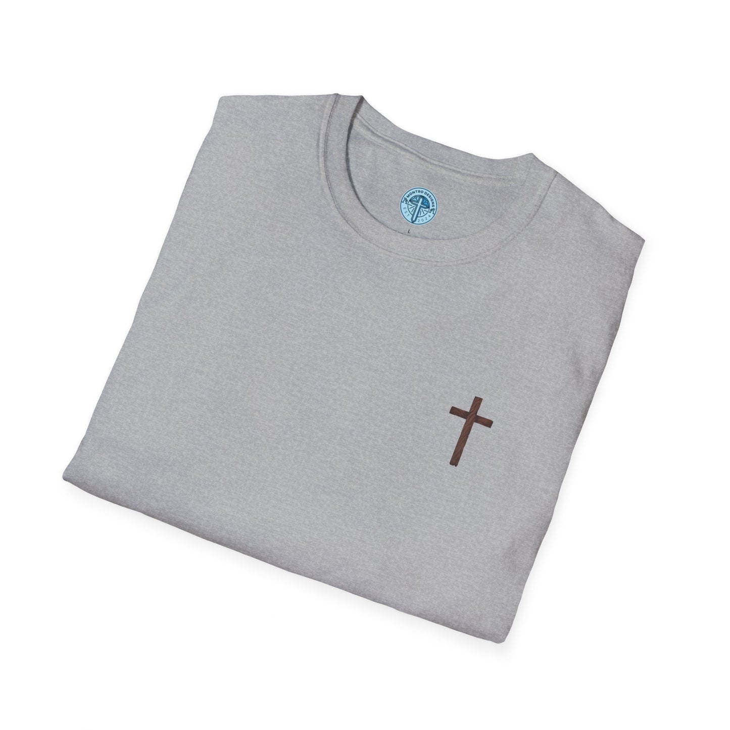 QR Code Unisex Softstyle T-Shirt - Says, "Jesus Loves You :)"