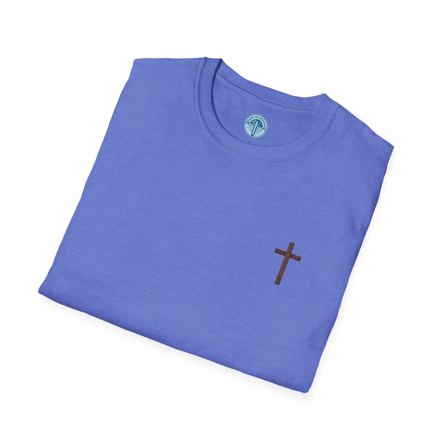 QR Code Unisex Softstyle T-Shirt - Says, "Jesus Loves You :)"