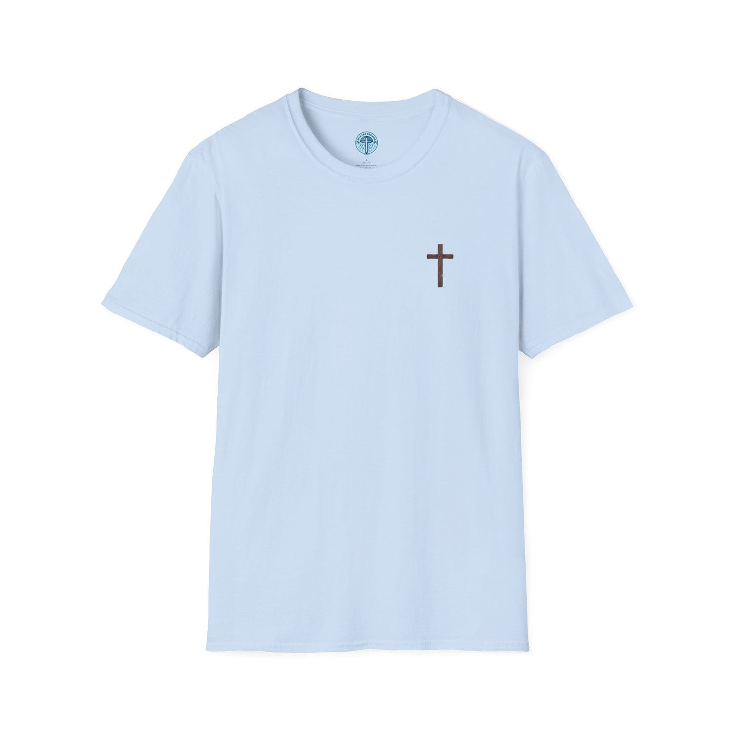 QR Code Unisex Softstyle T-Shirt - Says, "Jesus Loves You :)"