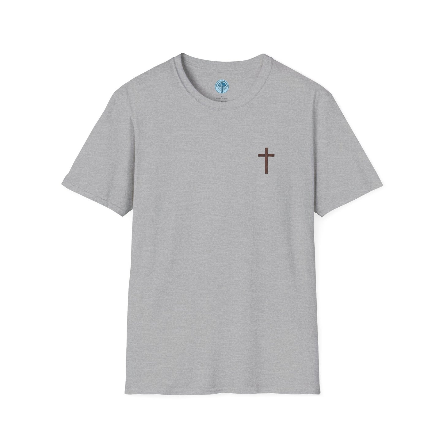 QR Code Unisex Softstyle T-Shirt - Says, "Jesus Loves You :)"