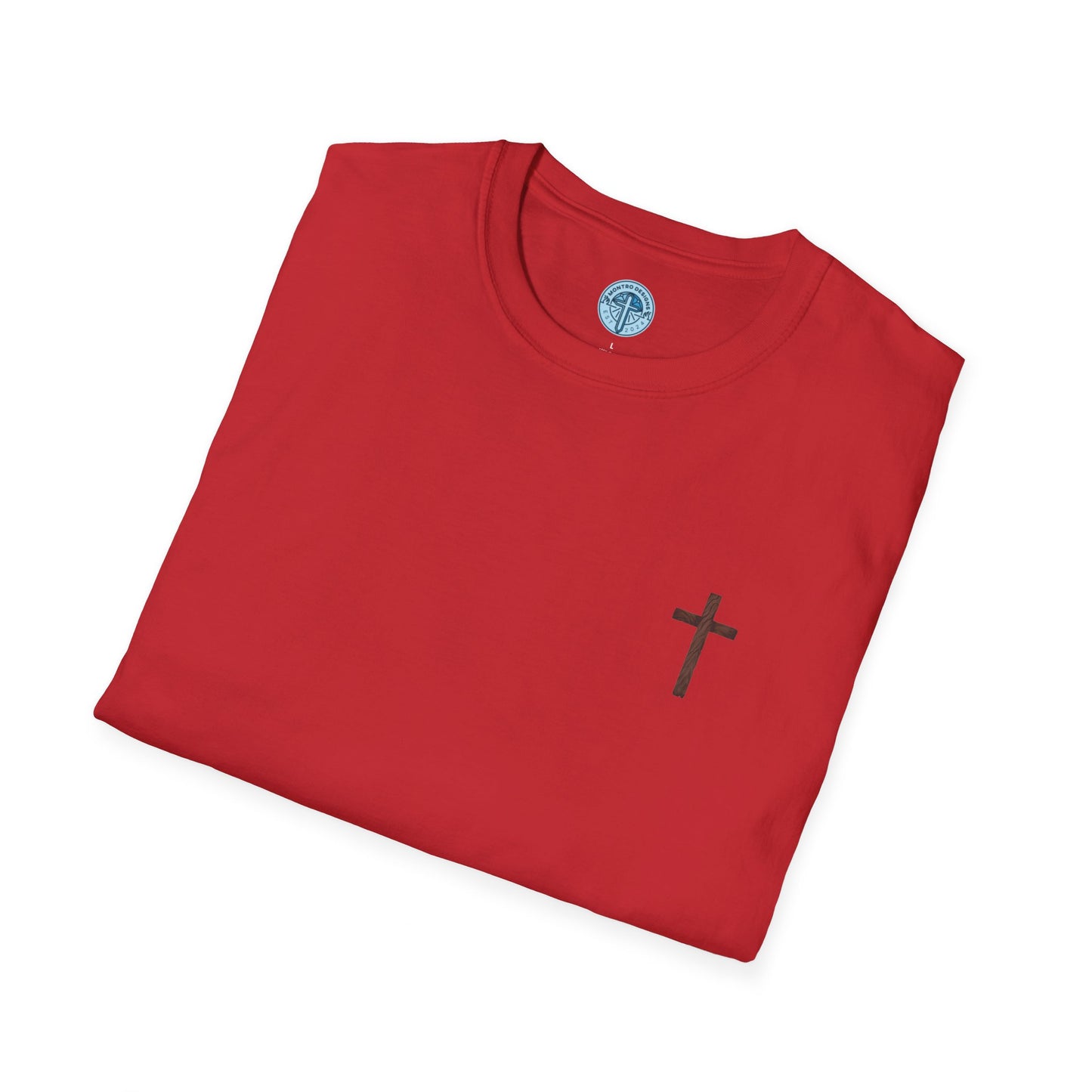 QR Code Unisex Softstyle T-Shirt - Says, "Jesus Loves You :)"